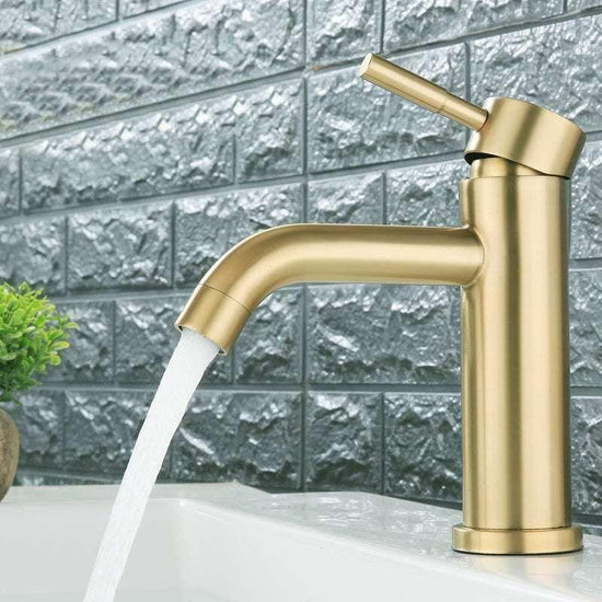 2020 New slim round style basin mount tap low faucet matte black tap mixer spout - Magdasmall