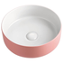 2021 Matte Pink outside Round 360 mm Dia top counter basin porcelain sink - Magdasmall