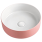 2021 Matte Pink outside Round 360 mm Dia top counter basin porcelain sink - Magdasmall