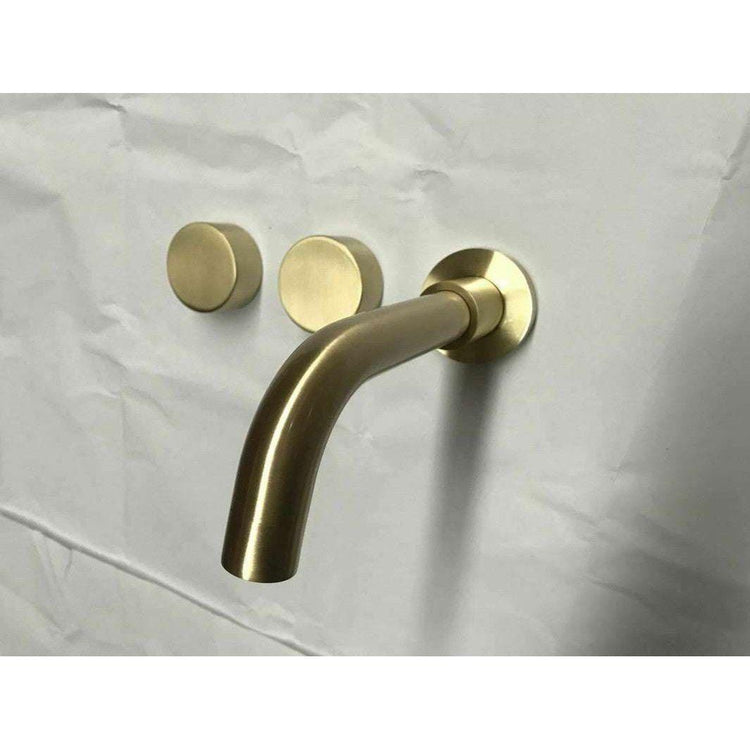 2021 New Burnished Gold Brushed Brass mixer WaterMark WELS round taps wall faucet basin - Magdasmall