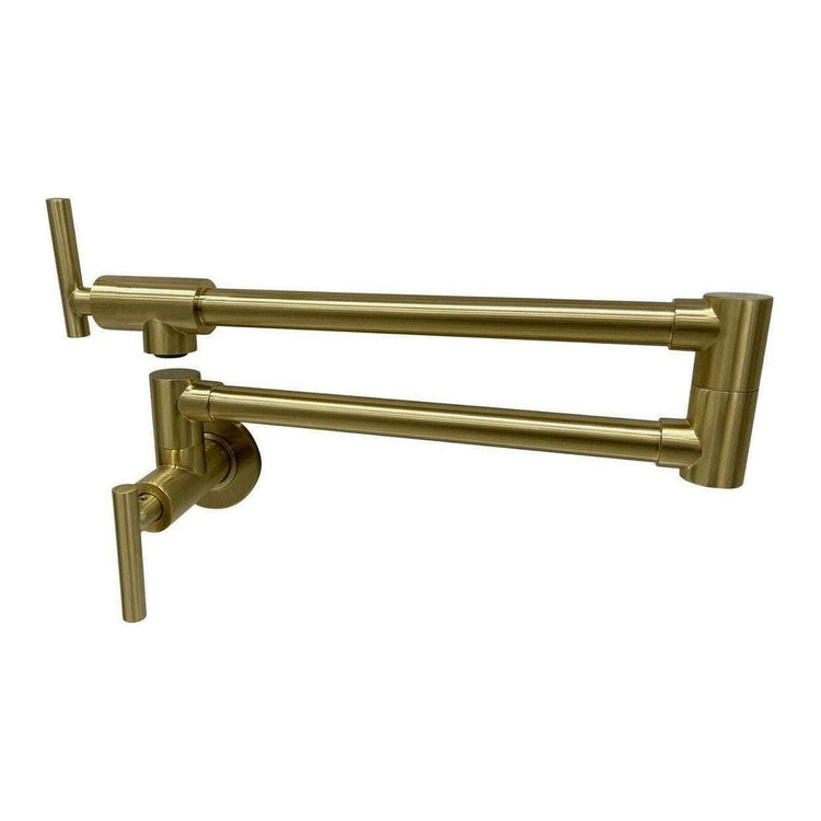 2023 Brushed Gold Kitchen tap Wall Mounted Pot Filler Single Cold Water inlet - Magdasmall