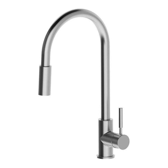 2023 Brushed Nickel Pull out Kitchen tap solid stainless steel made - Magdasmall
