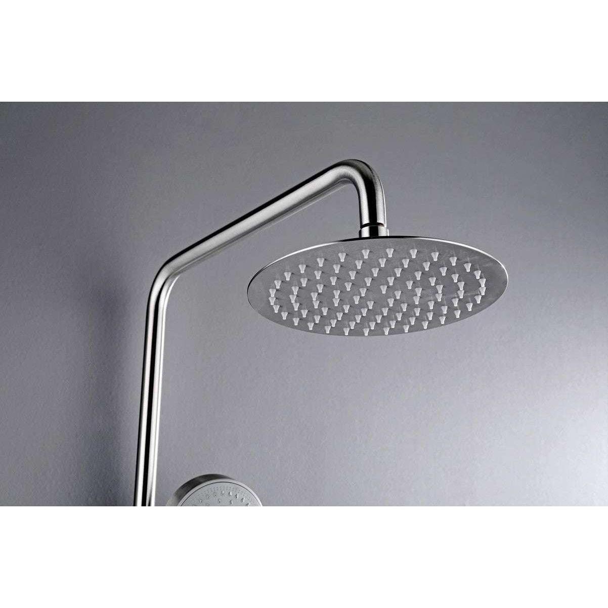 2023 Brushed Nickel Solid Stainless Steel 304 made shower set w diverter 200 mm head sprayer hand held head Suit Outdoor - Magdasmall