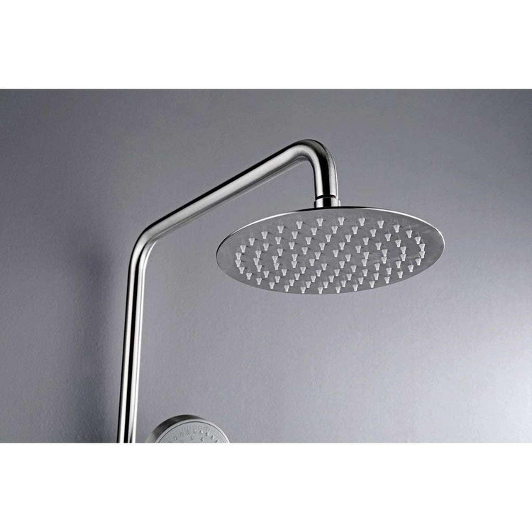 2023 Brushed Nickel Solid Stainless Steel 304 made shower set w diverter 200 mm head sprayer hand held head Suit Outdoor - Magdasmall