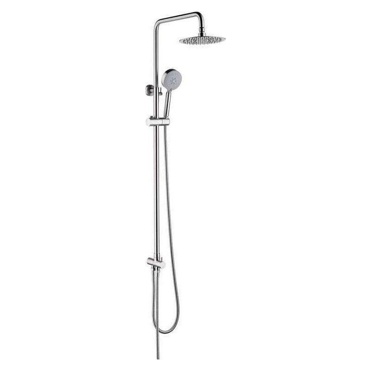 2023 Brushed Nickel Solid Stainless Steel 304 made shower set w diverter 200 mm head sprayer hand held head Suit Outdoor - Magdasmall