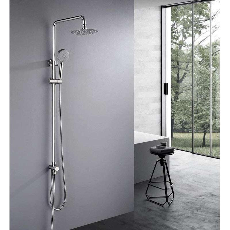 2023 Brushed Nickel Solid Stainless Steel 304 made shower set w diverter 200 mm head sprayer hand held head Suit Outdoor - Magdasmall