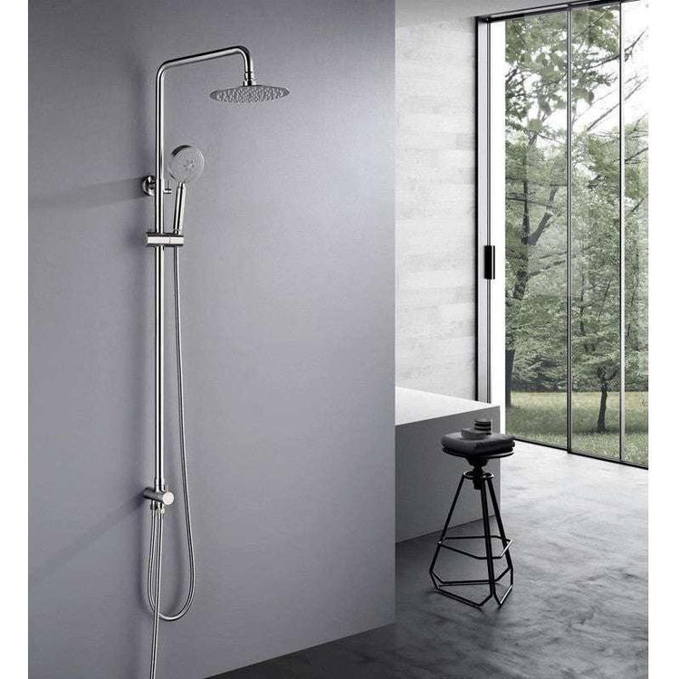 2023 Brushed Nickel Solid Stainless Steel 304 made shower set w diverter 200 mm head sprayer hand held head Suit Outdoor - Magdasmall