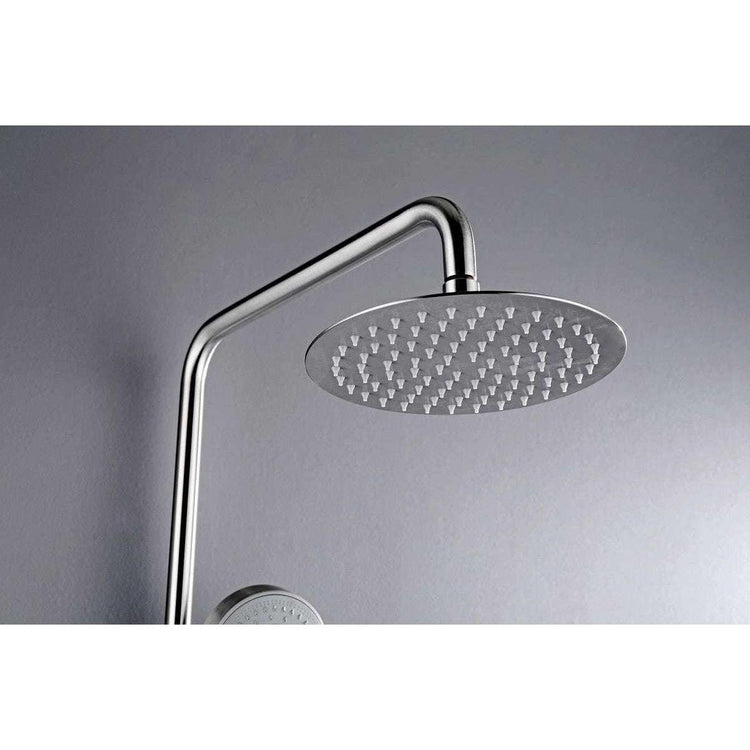 2023 Brushed Nickel Solid Stainless Steel 304 made shower set w diverter 200 mm head sprayer hand held head Suit Outdoor - Magdasmall