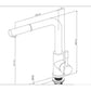 2023 Brushed Nickel Stainless steel L shape pull out with spray function spring kitchen mixer tap faucet Stainless steel Made PVD plated - Magdasmall