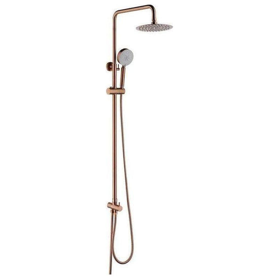 2023 Brushed Rose Gold Copper Solid Stainless Steel 304 made shower set w diverter 200 mm head sprayer hand held head - Magdasmall