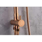 2023 Brushed Rose Gold Copper Solid Stainless Steel 304 made shower set w diverter 200 mm head sprayer hand held head - Magdasmall