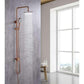 2023 Brushed Rose Gold Copper Solid Stainless Steel 304 made shower set w diverter 200 mm head sprayer hand held head - Magdasmall