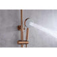 2023 Brushed Rose Gold Copper Solid Stainless Steel 304 made shower set w diverter 200 mm head sprayer hand held head - Magdasmall