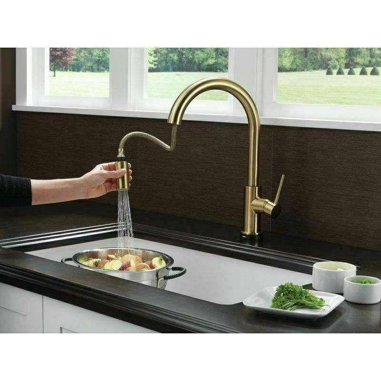 2023 Matte Black Pull out Kitchen tap Solid stainless steel PVD plated - Magdasmall