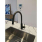 2023 Matte Black Pull out Kitchen tap Solid stainless steel PVD plated - Magdasmall
