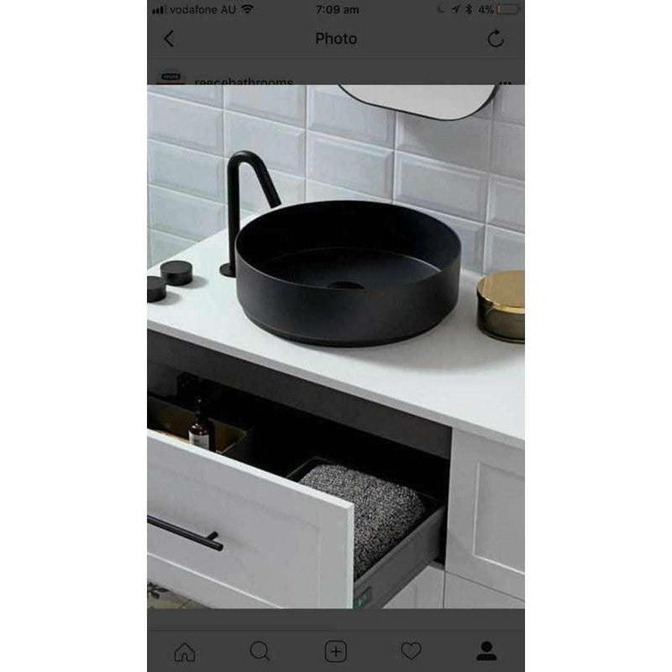 2023 Matte Black matte white matte Pink Green Gold Copper Round 360 mm Dia top counter basin porcelain sink - Magdasmall