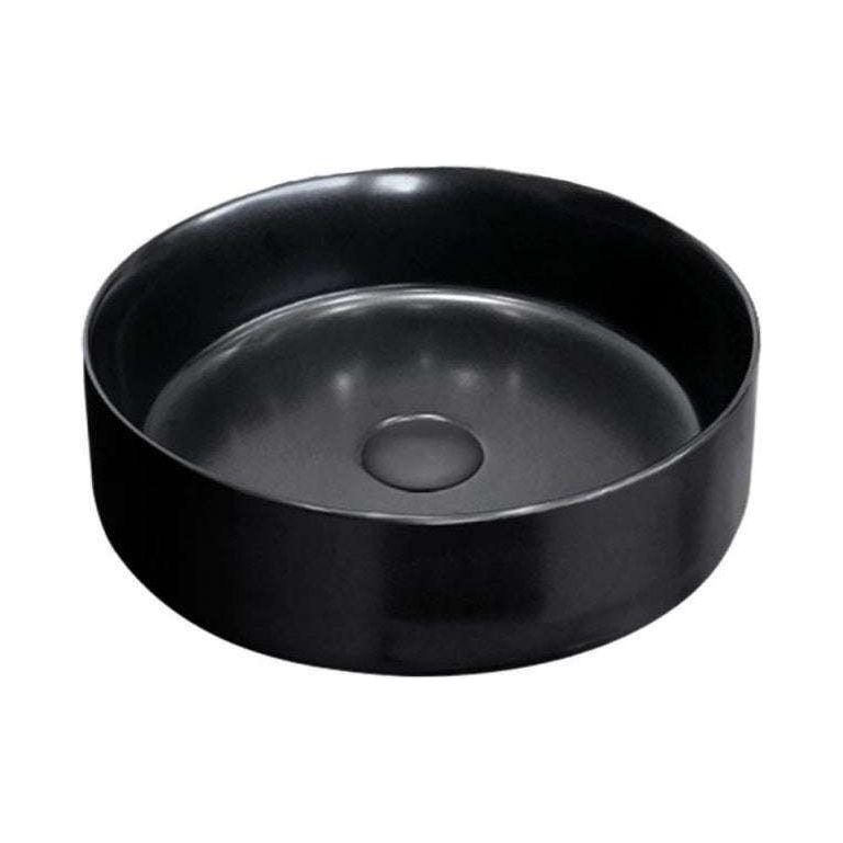 2023 Matte Black matte white matte Pink Green Gold Copper Round 360 mm Dia top counter basin porcelain sink - Magdasmall