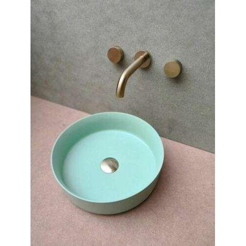 2023 Matte Black matte white matte Pink Green Gold Copper Round 360 mm Dia top counter basin porcelain sink - Magdasmall
