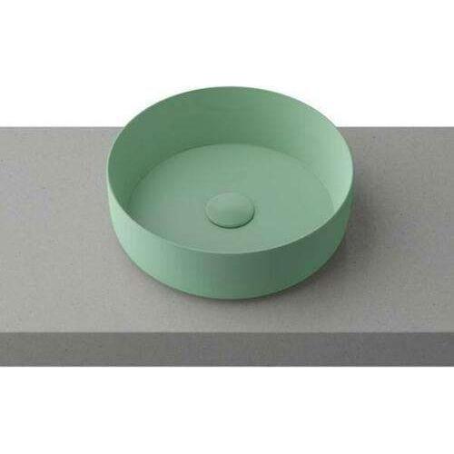 2023 Matte Black matte white matte Pink Green Gold Copper Round 360 mm Dia top counter basin porcelain sink - Magdasmall