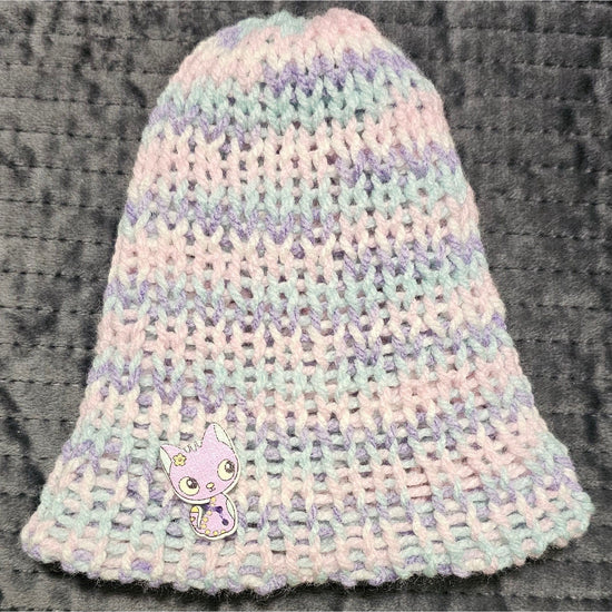 Doll Blue Beanie - Handmade Knitted Hat- Dolls Hat