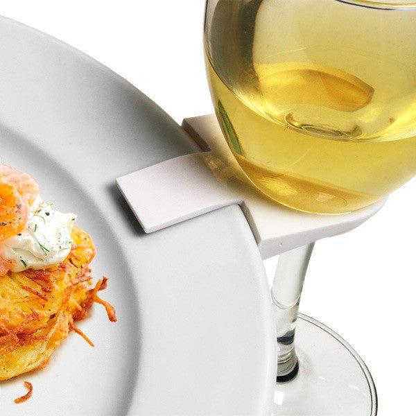 20 Pack Of 75mm White Wine Glass Dinner Lunch Plate Clip Holder - Stand Up Buffet Party  - Promotion Merchandise Gift - Magdasmall