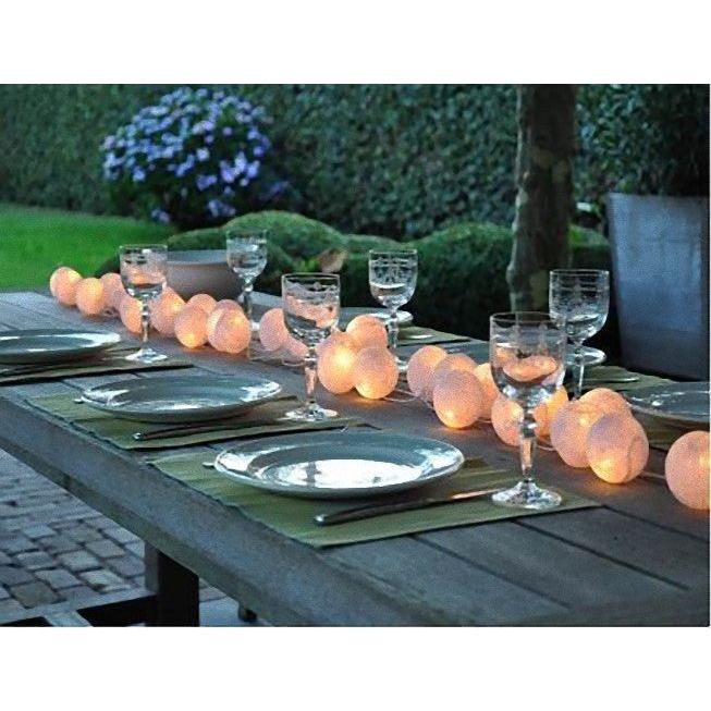 20 White 5cm Ball battery string LED - wedding party home event decoration - Magdasmall