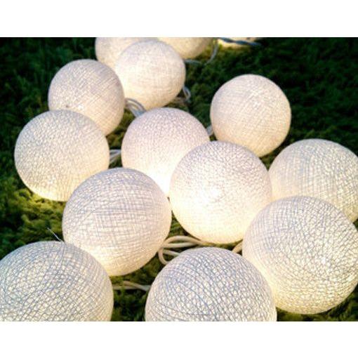 20 White 5cm Ball battery string LED - wedding party home event decoration - Magdasmall