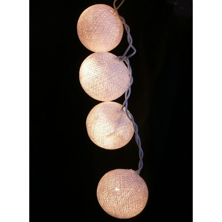 20 White 5cm Ball battery string LED - wedding party home event decoration - Magdasmall