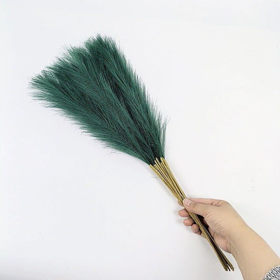 20 sticks Dark green Pampas Grass Bouquet-21.65" Fluffy Dried Pampas for Home Decor and Events - Magdasmall