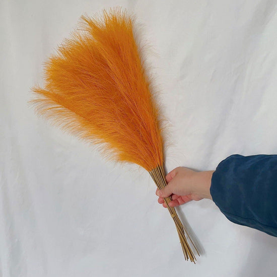 20 sticks Gold Pampas Grass Bouquet-21.65" Fluffy Dried Pampas for Home Decor and Events - Magdasmall