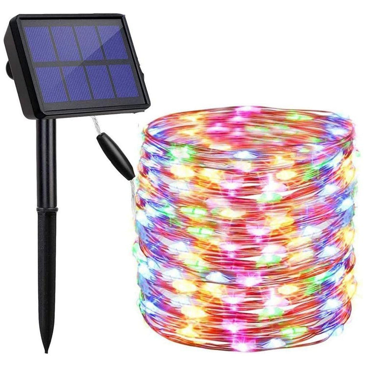 20m 200 LED Solar Powered Outdoor Lights with 8 Lighting Modes and Waterproof for Home,Garden and Decoration - Magdasmall