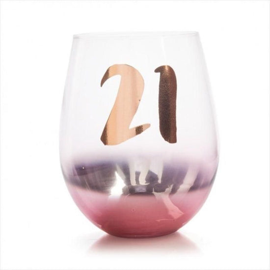 21st Birthday Blush Stemless - Magdasmall