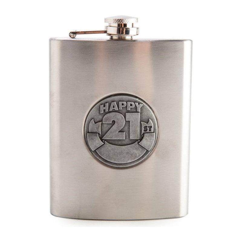 21st Engravable Metal Flask - Magdasmall