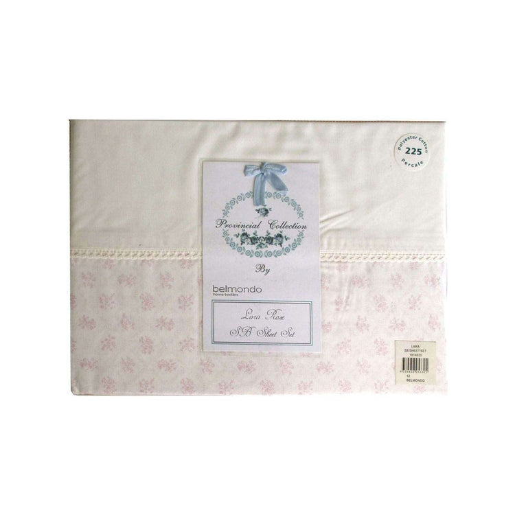 225TC Lara Rose Sheet Set Single - Magdasmall