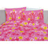 225TC Polyester Cotton Frangipani Jungle Pink Quilt Cover Set King - Magdasmall