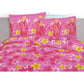225TC Polyester Cotton Frangipani Jungle Pink Quilt Cover Set King - Magdasmall