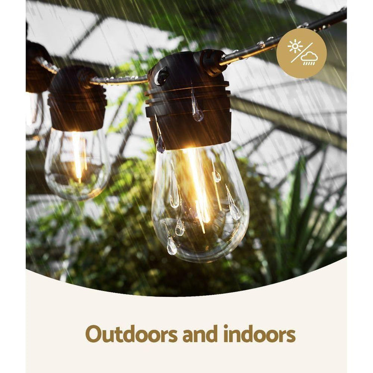 23m Solar Festoon Lights Outdoor LED String Light Christmas Party Decorations - Magdasmall