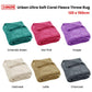 240GSM Urban Ultra Soft Coral Fleece Throw Rug 120 x 150cm Latte - Magdasmall