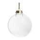 24 Bulk Buy Pack of Glass Bauble 10cm Diameter Round Clear with Silver Cap - table or tree centrepice personal memory theme craft gift - Magdasmall