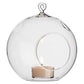 24 Bulk Buy of Hanging Clear Glass Ball Tealight Candle Holder  - 8cm Diameter / High - Wedding Globe Decoration Terrarium Succulent Plant Mini Garden Holder Decor Craft Gift - Magdasmall