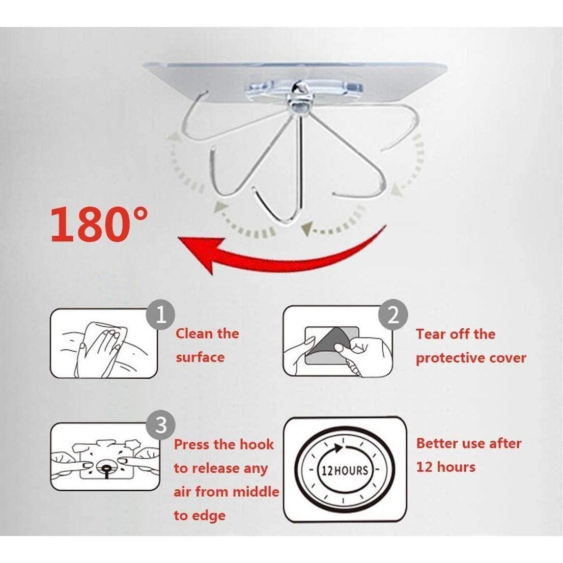 24 Packs Heavy Duty Adhesive Hooks Kitchen Wall Hooks - Magdasmall