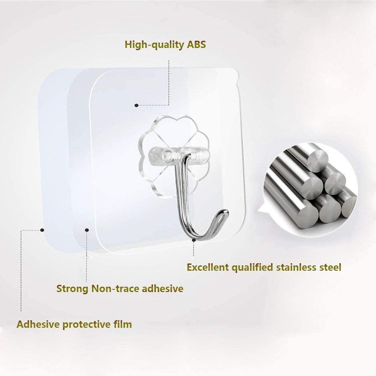 24 Packs Heavy Duty Adhesive Hooks Kitchen Wall Hooks - Magdasmall