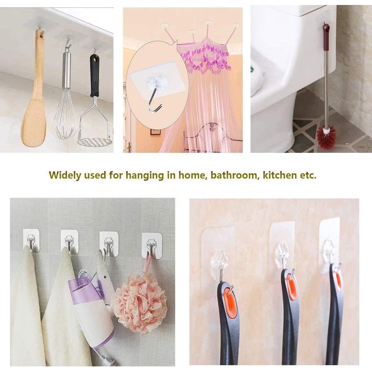24 Packs Heavy Duty Adhesive Hooks Kitchen Wall Hooks - Magdasmall