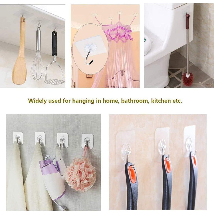24 Packs Heavy Duty Adhesive Hooks Kitchen Wall Hooks - Magdasmall
