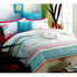 250TC Cotton Palila Yarn Dyed Aqua Quilt Cover Set Queen - Magdasmall