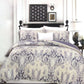 250TC Cotton Reversible Quilt Cover Set Elizabeth Queen - Magdasmall