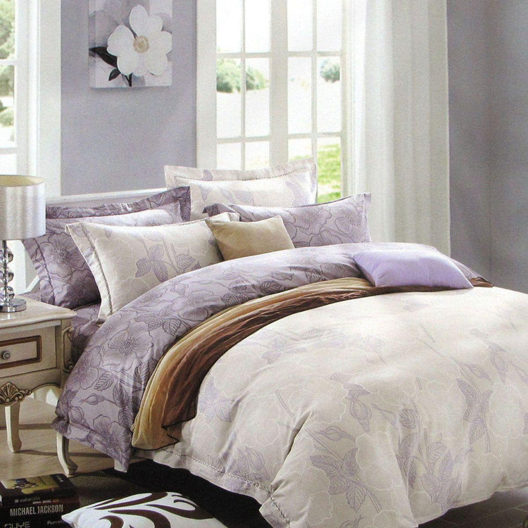 250TC Gilmore Cotton Reversible Quilt Cover Set Queen - Magdasmall
