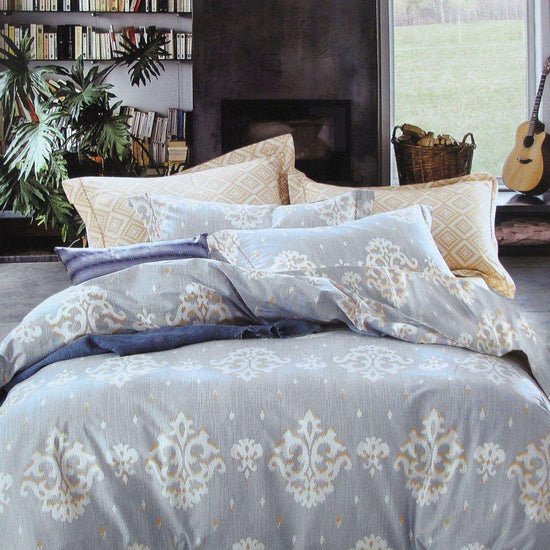 250TC Royal Damask Cotton Quilt Cover Set Queen - Magdasmall