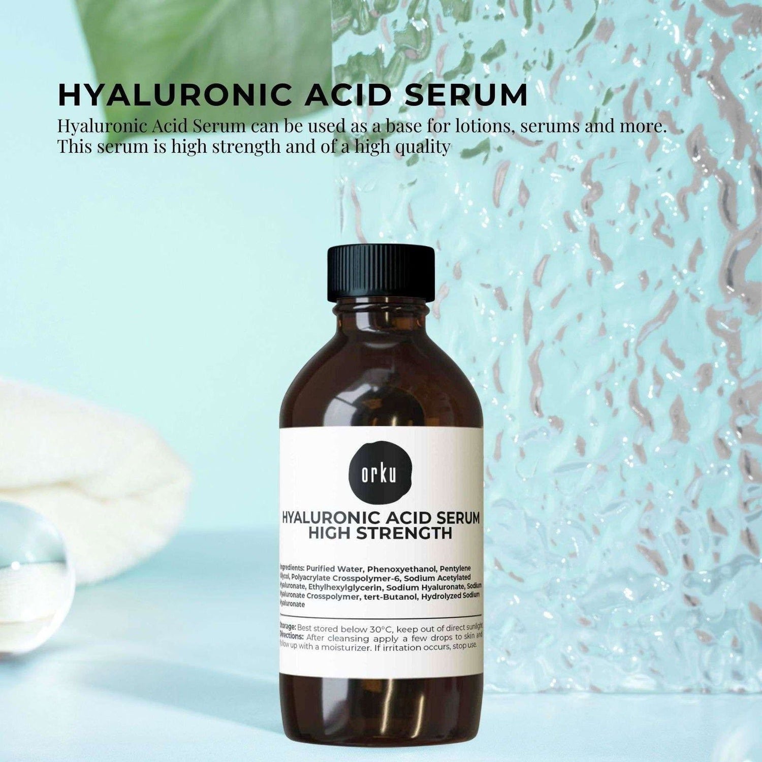 250ml Hyaluronic Acid Serum - High Strength Bulk Cosmetic Face Skin Care - Magdasmall