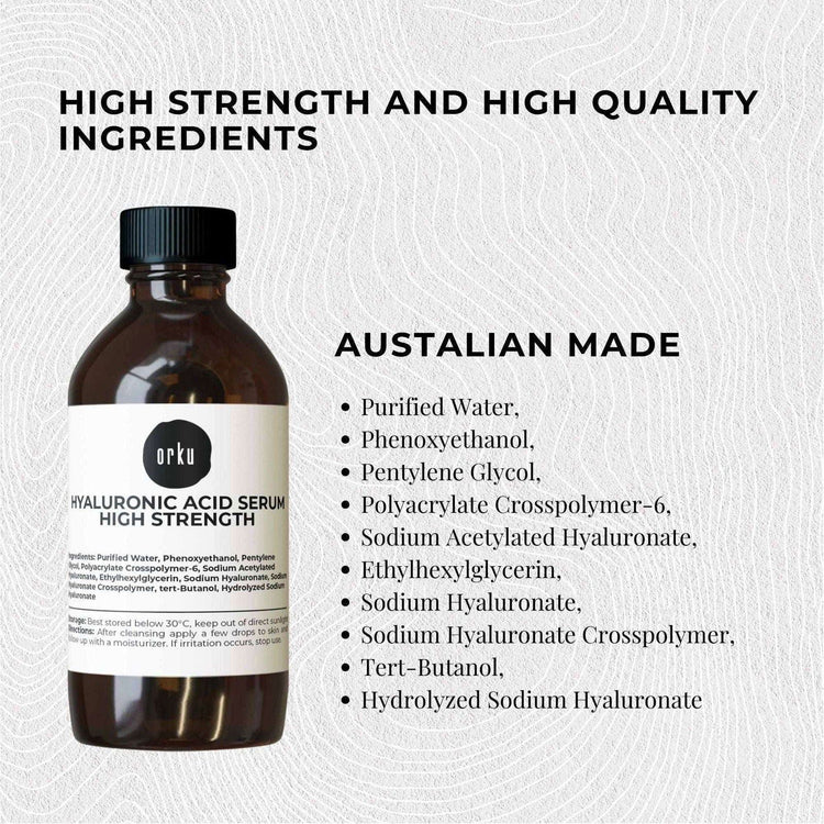 250ml Hyaluronic Acid Serum - High Strength Bulk Cosmetic Face Skin Care - Magdasmall